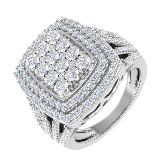 1 Carat Diamond Wedding Band Ring in 14K White Gold (Ring Size 10.5)