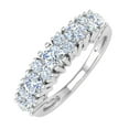 thumbnail image 1 of 1 Carat Diamond Wedding Band Ring in 14K White Gold (Ring Size 4.5), 1 of 4