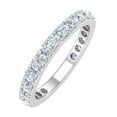 thumbnail image 1 of 1 Carat Diamond Wedding Band Ring in 14K White Gold (Ring Size 5.75), 1 of 4