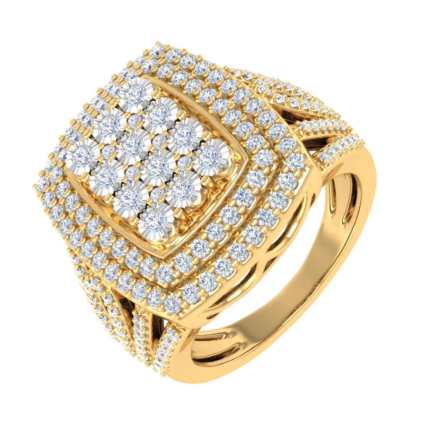 Ring Sizer Macys Rings Macy's Men's Diamond Cluster Ring (2 In 10k