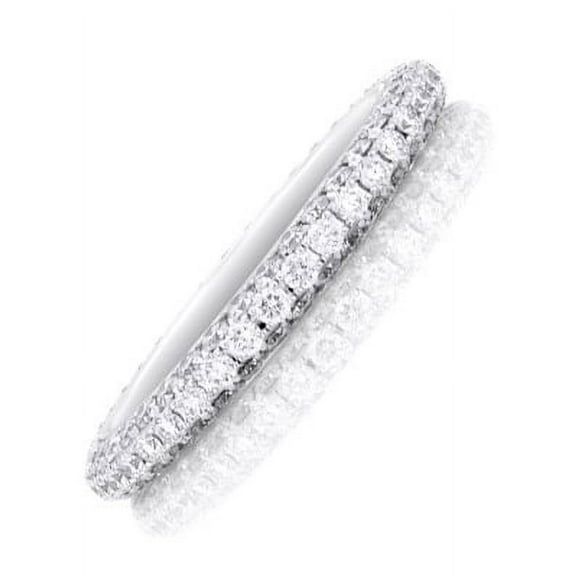 1 Carat Diamond Wedding Band Ring on 10k White Gold