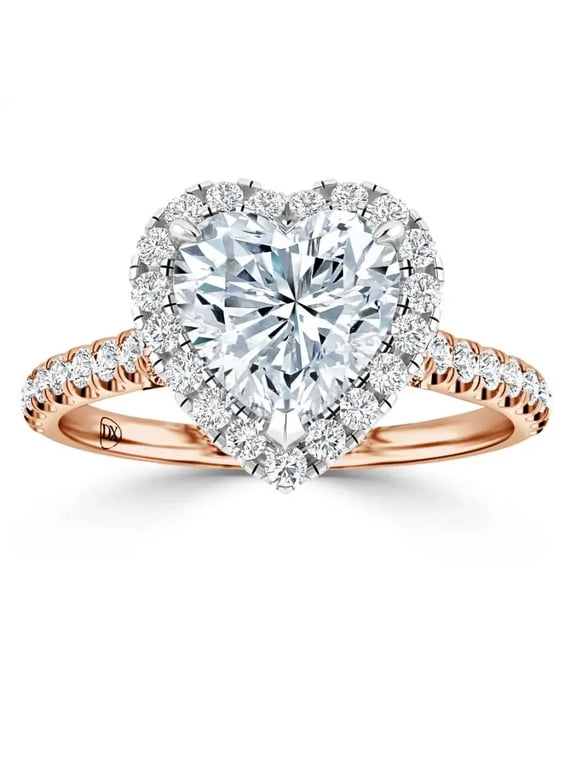 1 Carat Heart Cut Diamond Solitaire Engagement Ring in 10K Gold