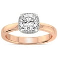thumbnail image 1 of 1 Carat IGI Certified Cushion Shape Lab Grown Diamond Engagement Ring | 14K Rose Gold |Anna Hidden Accents Halo Diamond Ring | FG-VS1-VS2 Quality Friendly Diamonds, 1 of 4