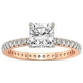 thumbnail image 1 of 1 Carat IGI Certified Cushion Shape Lab Grown Diamond Engagement Ring | 14K Rose Gold | Claire Full Eternity Diamond Ring | FG-VS1-VS2 Quality Friendly Diamonds, 1 of 4