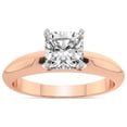 thumbnail image 1 of 1 Carat IGI Certified Cushion Shape Lab Grown Diamond Engagement Ring | 14K Rose Gold |Eloise Solitaire Knife Edge Diamond Ring | FG-VS1-VS2 Quality Friendly Diamonds, 1 of 4