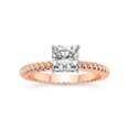 thumbnail image 1 of 1 Carat IGI Certified Cushion Shape Lab Grown Diamond Engagement Ring | 14K Rose Gold |Sansa Solitaire Diamond Ring | FG-VS1-VS2 Quality Friendly Diamonds, 1 of 4