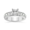 thumbnail image 1 of IGI Certified 1 Carat Cushion Shape Lab Grown Diamond Engagement Ring | 14K White Gold | Adele Side Stone Lab Diamond Ring | FG-VS1-VS2 Quality Friendly Diamonds, 1 of 6