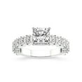thumbnail image 1 of 1 Carat IGI Certified Cushion Shape Lab Grown Diamond Engagement Ring | 14K White Gold |Lillian Oval Shape Side Diamond Eternity Diamond Ring | FG-VS1-VS2 Quality Friendly Diamonds, 1 of 5