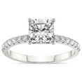 thumbnail image 1 of 1 Carat IGI Certified Cushion Shape Lab Grown Diamond Engagement Ring | 14K White Gold |Olivia Secret Halo Diamond Ring | FG-VS1-VS2 Quality Friendly Diamonds, 1 of 4