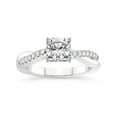 thumbnail image 1 of 1 Carat IGI Certified Cushion Shape Lab Grown Diamond Engagement Ring | 14K White Gold |Twisted Vine Diamond Ring | FG-VS1-VS2 Quality Friendly Diamonds, 1 of 5