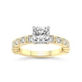 thumbnail image 1 of 1 Carat IGI Certified Cushion Shape Lab Grown Diamond Engagement Ring | 14K Yellow Gold |Cheryl Side Stone Diamond Ring | FG-VS1-VS2 Quality Friendly Diamonds, 1 of 5