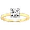 thumbnail image 1 of 1 Carat IGI Certified Cushion Shape Lab Grown Diamond Engagement Ring | 14K Yellow Gold |Mystic Secret Halo Diamond Ring | FG-VS1-VS2 Quality Friendly Diamonds, 1 of 4