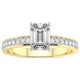 thumbnail image 1 of 1 Carat IGI Certified Emerald Shape Lab Grown Diamond Engagement Ring | 14K Yellow Gold |Charm Of Love Eternity Diamond Ring | FG-VS1-VS2 Quality Friendly Diamonds, 1 of 4