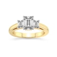 thumbnail image 1 of IGI Certified 1 Carat Emerald Shape Lab Grown Diamond Engagement Ring | 14K White Gold |Denise Three stone Side Emerald Lab Diamond Ring | FG-VS1-VS2 Quality Friendly Diamonds, 1 of 6
