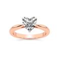 thumbnail image 1 of 1 Carat IGI Certified Heart Shape Lab Grown Diamond Engagement Ring | 14K Rose Gold | Azalea Classic Solitaire Diamond Ring | FG-VS1-VS2 Quality Friendly Diamonds, 1 of 5