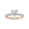 thumbnail image 1 of 1 Carat IGI Certified Heart Shape Lab Grown Diamond Engagement Ring | 14K Rose Gold | Claire Full Eternity Lab Diamond Ring | FG-VS1-VS2 Quality Friendly Diamonds, 1 of 5