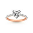 thumbnail image 1 of 1 Carat IGI Certified Heart Shape Lab Grown Diamond Engagement Ring | 14K Rose Gold | Emily Eternity Lab Diamond Ring | FG-VS1-VS2 Quality Friendly Diamonds, 1 of 5