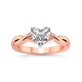 thumbnail image 1 of 1 Carat IGI Certified Heart Shape Lab Grown Diamond Engagement Ring | 14K Rose Gold | Intertwine Bliss Solitaire Lab Diamond Ring | FG-VS1-VS2 Quality Friendly Diamonds, 1 of 5