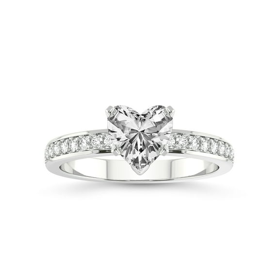 1 Carat IGI Certified Heart Shape Lab Grown Diamond Engagement Ring | 14K White Gold |Charm Of Love Eternity Lab Diamond Ring | FG-VS1-VS2 Quality Friendly Diamonds