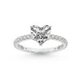 thumbnail image 1 of 1 Carat IGI Certified Heart Shape Lab Grown Diamond Engagement Ring | 14K White Gold | Emily Eternity Lab Diamond Ring | FG-VS1-VS2 Quality Friendly Diamonds, 1 of 5