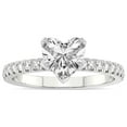 thumbnail image 1 of 1 Carat IGI Certified Heart Shape Lab Grown Diamond Engagement Ring | 14K White Gold | Serena Eternity Lab Diamond Ring | FG-VS1-VS2 Quality Friendly Diamonds, 1 of 5