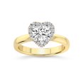 thumbnail image 1 of 1 Carat IGI Certified Heart Shape Lab Grown Diamond Engagement Ring | 14K Yellow Gold | Anna Hidden Accents Halo Lab Diamond Ring | FG-VS1-VS2 Quality Friendly Diamonds, 1 of 5