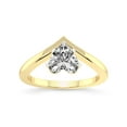 thumbnail image 1 of IGI Certified 1 Carat Heart Shape Lab Grown Diamond Engagement Ring | 14K Yellow Gold | Janes Chevron Lab Diamond Ring | FG-VS1-VS2 Quality Friendly Diamonds, 1 of 6