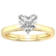 thumbnail image 1 of 1 Carat IGI Certified Heart Shape Lab Grown Diamond Engagement Ring | 14K Yellow Gold | Shye Petal Solitaire Lab Diamond Ring | FG-VS1-VS2 Quality Friendly Diamonds, 1 of 4