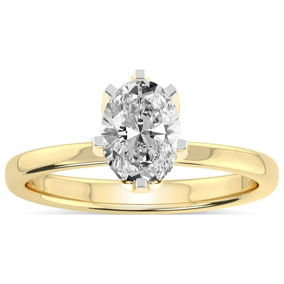 1 Carat | IGI Certified Oval Shape Lab Grown Blooming Petal Secret Halo Diamond Engagement Ring For Women | 18K Yellow Gold | FG-VS1-VS2 Quality Friendly Diamonds