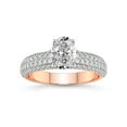 thumbnail image 1 of 1 Carat IGI Certified Oval Shape Lab Grown Diamond Engagement Ring | 14K Rose Gold | Amira Luxe Secret Double Halo Lab Diamond Ring | FG-VS1-VS2 Quality Friendly Diamonds, 1 of 5
