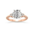 thumbnail image 1 of 1 Carat IGI Certified Oval Shape Lab Grown Diamond Engagement Ring | 14K Rose Gold |Amore Side Stone Lab Diamond Ring | FG-VS1-VS2 Quality Friendly Diamonds, 1 of 5