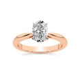 thumbnail image 1 of 1 Carat IGI Certified Oval Shape Lab Grown Diamond Engagement Ring | 14K Rose Gold | Azalea Classic Solitaire Diamond Ring | FG-VS1-VS2 Quality Friendly Diamonds, 1 of 5