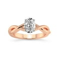 thumbnail image 1 of 1 Carat IGI Certified Oval Shape Lab Grown Diamond Engagement Ring | 14K Rose Gold | Evermore Solitaire Lab Diamond Ring | FG-VS1-VS2 Quality Friendly Diamonds, 1 of 1