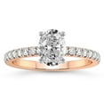 thumbnail image 1 of IGI Certified 1 Carat Oval Shape Lab Grown Diamond Engagement Ring | 14K Rose Gold |Nomi Classic Eternity Lab Diamond Ring | FG-VS1-VS2 Quality Friendly Diamonds, 1 of 6