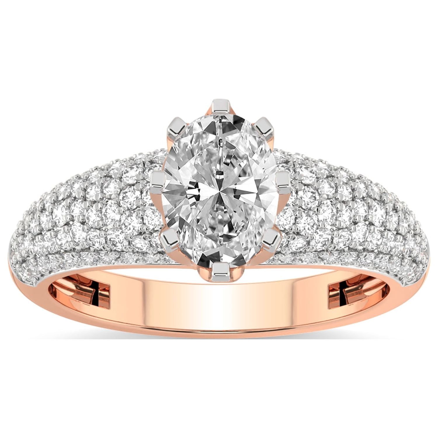 IGI Certified 1 Carat Oval Shape Lab Grown Diamond Engagement Ring ...