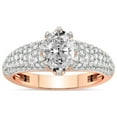 thumbnail image 1 of IGI Certified 1 Carat Oval Shape Lab Grown Diamond Engagement Ring | 14K Rose Gold | Titania Luxe Eight Prong Lab Diamond Ring | FG-VS1-VS2 Quality Friendly Diamonds, 1 of 6