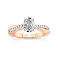 thumbnail image 1 of 1 Carat IGI Certified Oval Shape Lab Grown Diamond Engagement Ring | 14K Rose Gold | Twisted Vine Lab Diamond Ring | FG-VS1-VS2 Quality Friendly Diamonds, 1 of 5