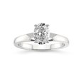 thumbnail image 1 of 1 Carat IGI Certified Oval Shape Lab Grown Diamond Engagement Ring | 14K White Gold | Arielle Solitaire Lab Diamond Ring | FG-VS1-VS2 Quality Friendly Diamonds, 1 of 5