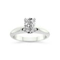 thumbnail image 1 of 1 Carat IGI Certified Oval Shape Lab Grown Diamond Engagement Ring | 14K White Gold |Eloise Solitaire Knife Edge Lab Diamond Ring | FG-VS1-VS2 Quality Friendly Diamonds, 1 of 5