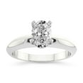 thumbnail image 1 of 1 Carat IGI Certified Oval Shape Lab Grown Diamond Engagement Ring | 14K White Gold |Eloise Solitaire Knife Edge Lab Diamond Ring | FG-VS1-VS2 Quality Friendly Diamonds, 1 of 5