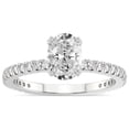 thumbnail image 1 of 1 Carat IGI Certified Oval Shape Lab Grown Diamond Engagement Ring | 14K White Gold | Kylie Eternity Lab Diamond Ring | FG-VS1-VS2 Quality Friendly Diamonds, 1 of 5