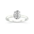 thumbnail image 1 of 1 Carat IGI Certified Oval Shape Lab Grown Diamond Engagement Ring | 14K White Gold | Mystic Secret Halo Lab Diamond Ring | FG-VS1-VS2 Quality Friendly Diamonds, 1 of 4