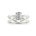 thumbnail image 1 of IGI Certified 1 Carat Oval Shape Lab Grown Diamond Engagement Ring | 14K White Gold | Stella Criss Cross Solitaire Lab Diamond Ring | FG-VS1-VS2 Quality Friendly Diamonds, 1 of 6