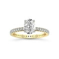 thumbnail image 1 of 1 Carat IGI Certified Oval Shape Lab Grown Diamond Engagement Ring | 14K Yellow Gold | Claire Full Eternity Lab Diamond Ring | FG-VS1-VS2 Quality Friendly Diamonds, 1 of 5