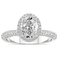 thumbnail image 1 of 1 Carat | IGI Certified Oval Shape Lab Grown Diamond Engagement Ring For Women | 14K White Gold | Lab Created Kathrine Halo Diamond Engagement Ring | FG-VS1-VS2 Quality, 1 of 4