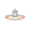 thumbnail image 1 of 1 Carat IGI Certified Pear Shape Lab Grown Diamond Engagement Ring | 14K Rose Gold |Mereia Secret Halo Lab Diamond Ring | FG-VS1-VS2 Quality Friendly Diamonds, 1 of 5
