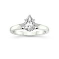 thumbnail image 1 of 1 Carat IGI Certified Pear Shape Lab Grown Diamond Engagement Ring | 14K White Gold | Arielle Solitaire Lab Diamond Ring | FG-VS1-VS2 Quality Friendly Diamonds, 1 of 5