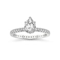 thumbnail image 1 of 1 Carat IGI Certified Pear Shape Lab Grown Diamond Engagement Ring | 14K White Gold | Claire Full Eternity Lab Diamond Ring | FG-VS1-VS2 Quality Friendly Diamonds, 1 of 5