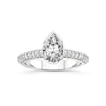thumbnail image 1 of 1 Carat IGI Certified Pear Shape Lab Grown Diamond Engagement Ring | 14K White Gold | Eloa Secret Halo Lab Diamond Ring | FG-VS1-VS2 Quality Friendly Diamonds, 1 of 5