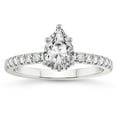 thumbnail image 1 of IGI Certified 1 Carat Pear Shape Lab Grown Diamond Engagement Ring | 14K White Gold |Nomi Classic Eternity Lab Diamond Ring | FG-VS1-VS2 Quality Friendly Diamonds, 1 of 6